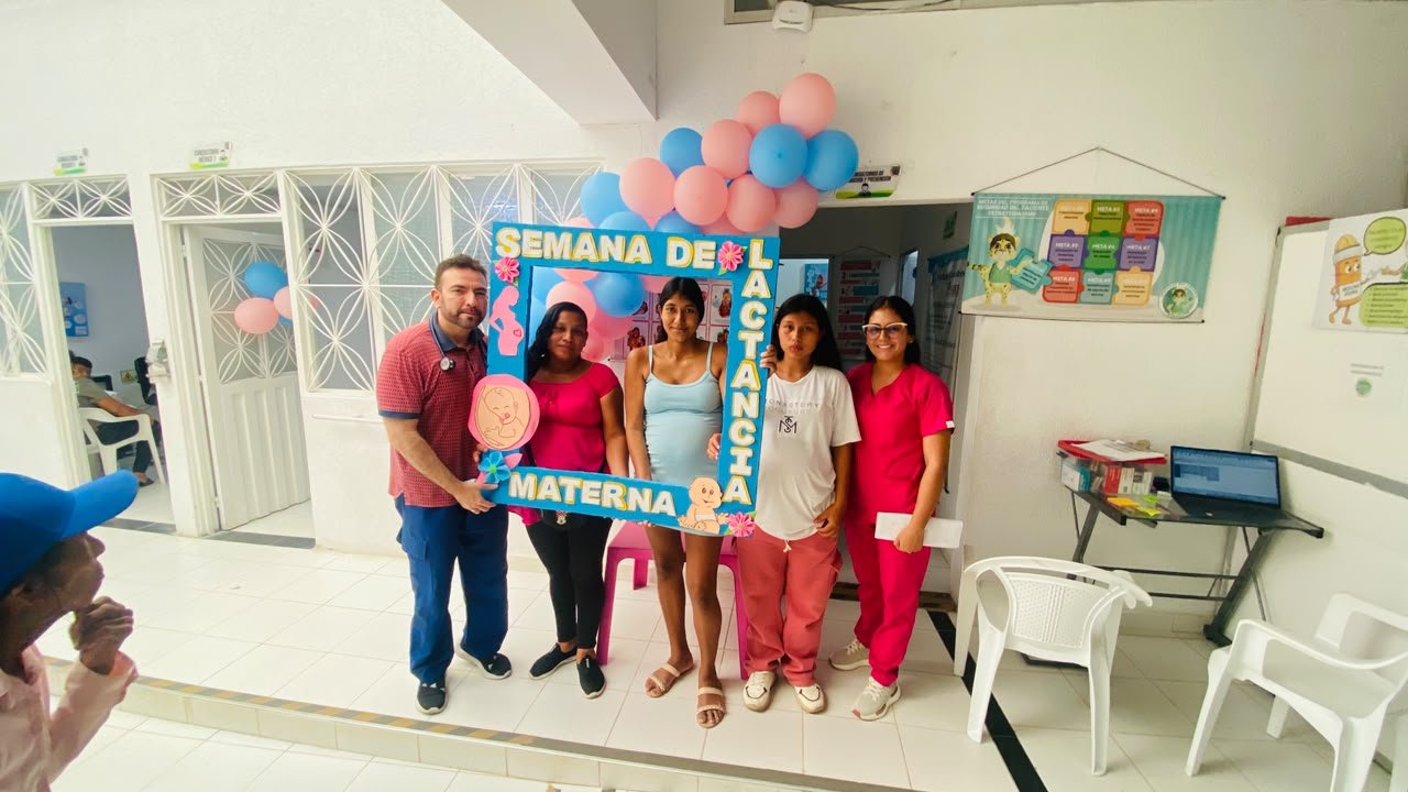 Semana de la lactancia materna en la sede Coyaima con gestantes y el equipo de salud